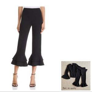 Aqua Brand Ruffle Hem Pants, Size Small